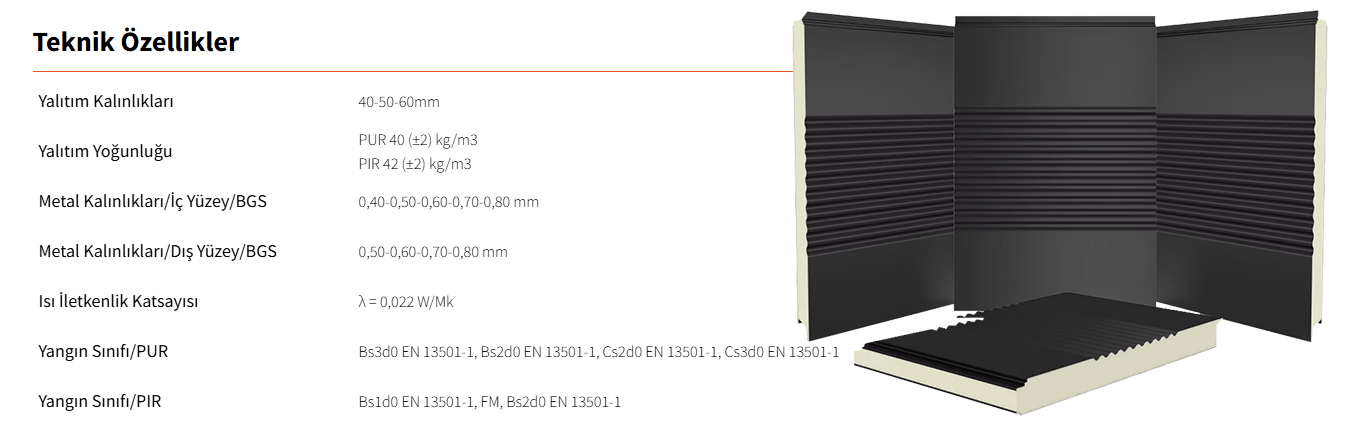 cephe panelleri teknik özellik
