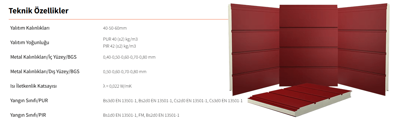 cephe panelleri teknik özellik