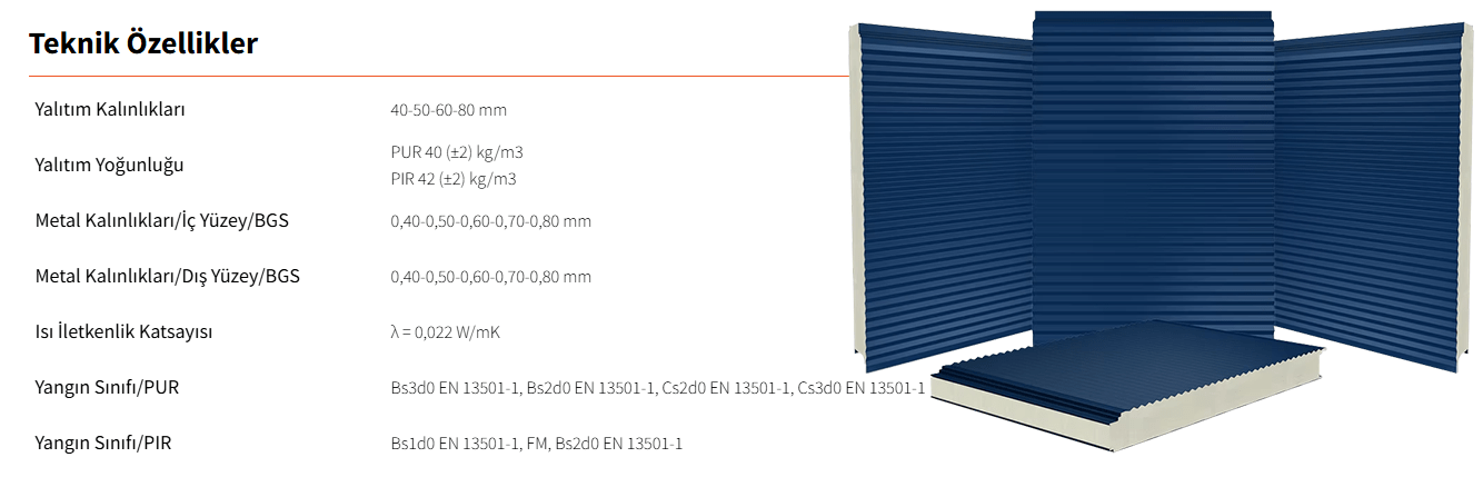 cephe panelleri teknik özellik