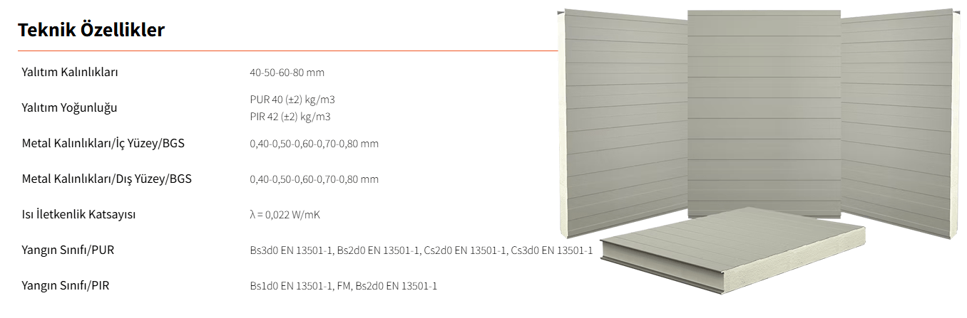 cephe panelleri teknik özellik